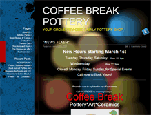 Tablet Screenshot of coffeebreakpottery.com